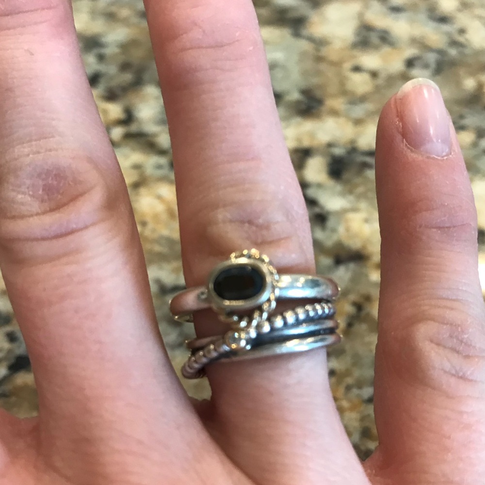 Pandora stackable sterling silver rings